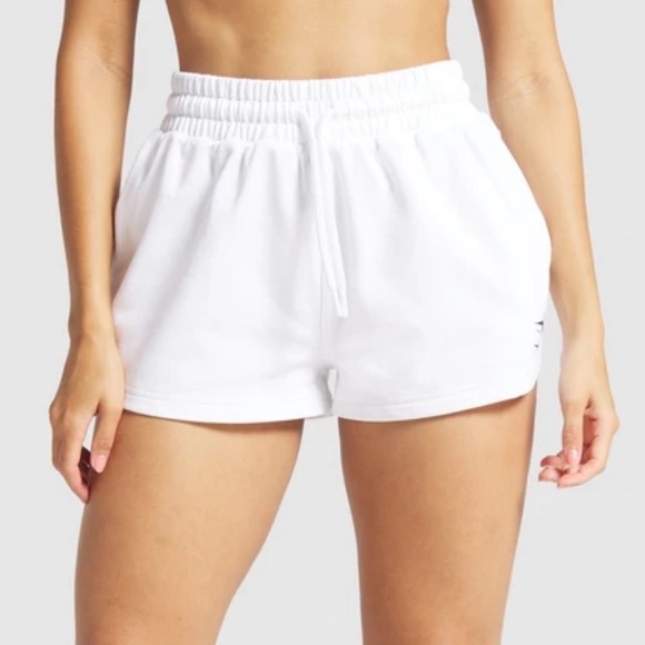 Gymshark Pants - Gymshark White Throw On Shorts Size Medium